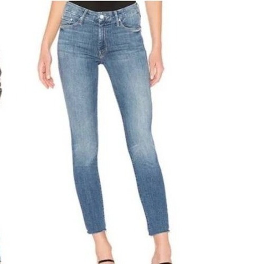 MOTHER Jeans‎ 29 High Waisted Looker One Smart Cookie Ankle Fray Skinny Frayed
